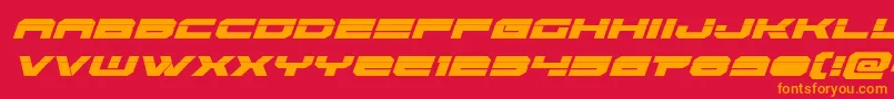 Eridanuslaserital Font – Orange Fonts on Red Background