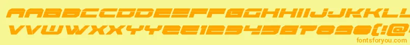 Eridanuslaserital Font – Orange Fonts on Yellow Background