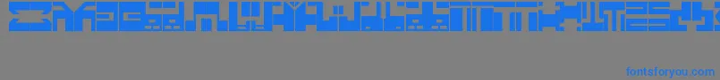 Police AnimeFont – polices bleues sur fond gris