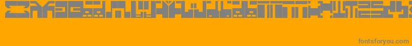 Fonte AnimeFont – fontes cinzas em um fundo laranja