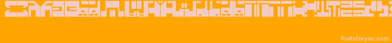 Fonte AnimeFont – fontes rosa em um fundo laranja