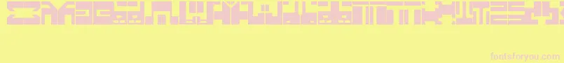 fuente AnimeFont – Fuentes Rosadas Sobre Fondo Amarillo