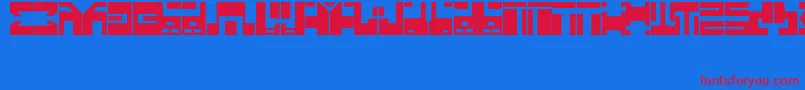 AnimeFont Font – Red Fonts on Blue Background