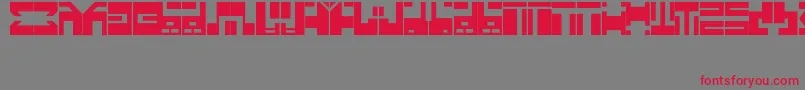 fuente AnimeFont – Fuentes Rojas Sobre Fondo Gris