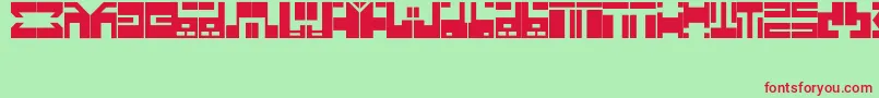 AnimeFont Font – Red Fonts on Green Background
