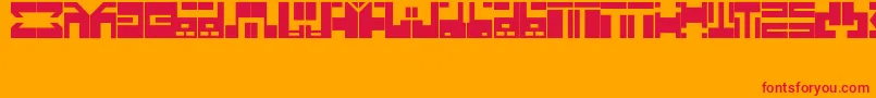 AnimeFont Font – Red Fonts on Orange Background