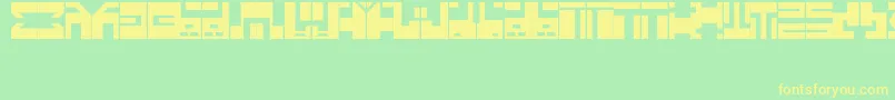 AnimeFont Font – Yellow Fonts on Green Background