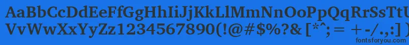 CharisSilBold Font – Black Fonts on Blue Background
