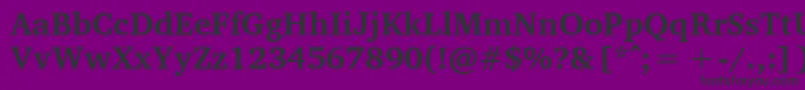 Czcionka CharisSilBold – czarne czcionki na fioletowym tle