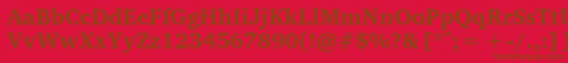 CharisSilBold Font – Brown Fonts on Red Background