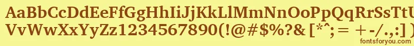 fuente CharisSilBold – Fuentes Marrones Sobre Fondo Amarillo