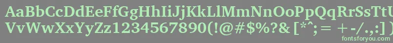 Saiba mais sobre a fonte CharisSilBold Fonte CharisSilBold – fontes verdes em um fundo cinza