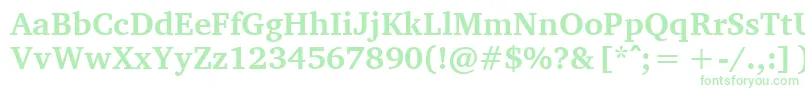 CharisSilBold-Schriftart – Grüne Schriften auf weißem Hintergrund