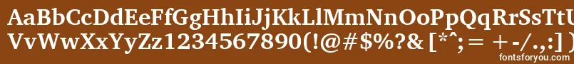 Шрифт CharisSilBold – белые шрифты на коричневом фоне