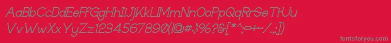 fuente TechnicallyInsaneItalic – Fuentes Grises Sobre Fondo Rojo