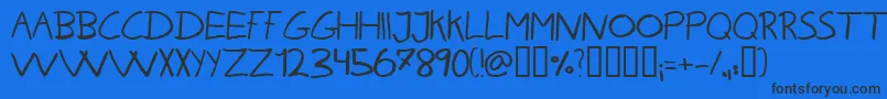 Kareh Font – Black Fonts on Blue Background