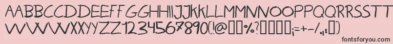 Kareh Font – Black Fonts on Pink Background