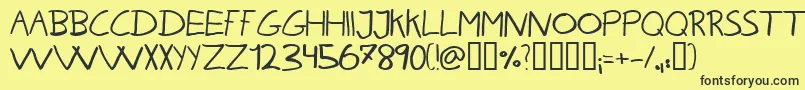 Kareh Font – Black Fonts on Yellow Background