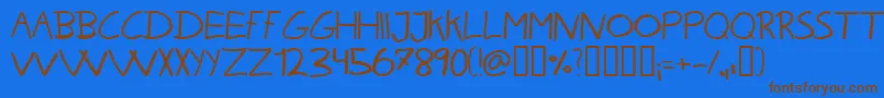 Kareh Font – Brown Fonts on Blue Background