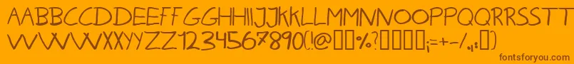 Kareh Font – Brown Fonts on Orange Background