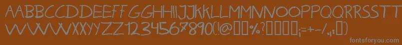 Kareh Font – Gray Fonts on Brown Background