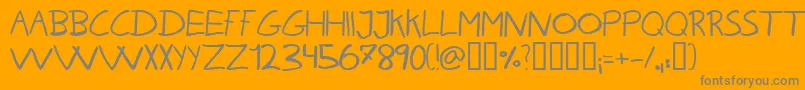 Kareh Font – Gray Fonts on Orange Background