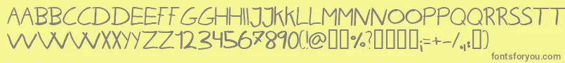 Kareh Font – Gray Fonts on Yellow Background