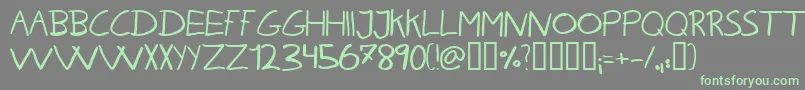 Kareh Font – Green Fonts on Gray Background