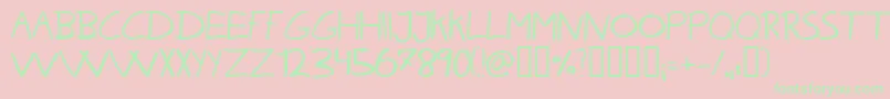 Kareh Font – Green Fonts on Pink Background