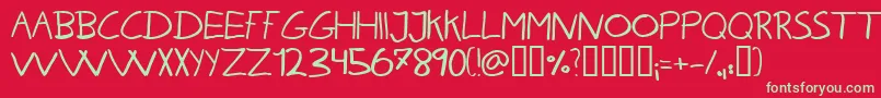 Kareh Font – Green Fonts on Red Background