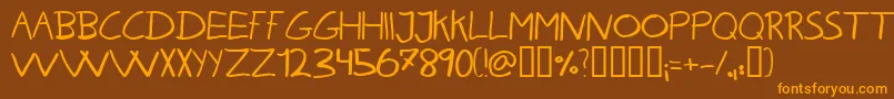 Kareh Font – Orange Fonts on Brown Background