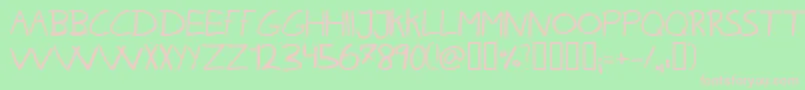 Kareh Font – Pink Fonts on Green Background