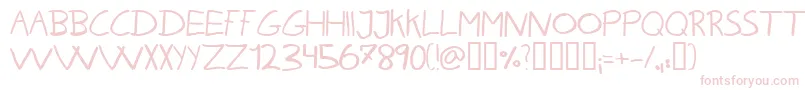 Kareh Font – Pink Fonts on White Background