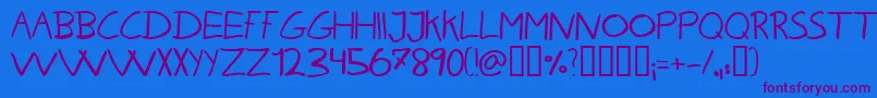 Kareh Font – Purple Fonts on Blue Background