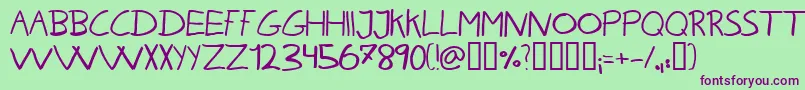 Kareh Font – Purple Fonts on Green Background