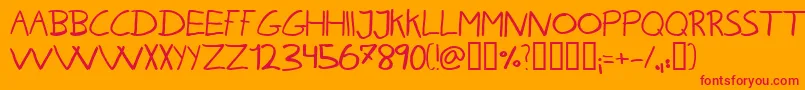 Kareh Font – Red Fonts on Orange Background