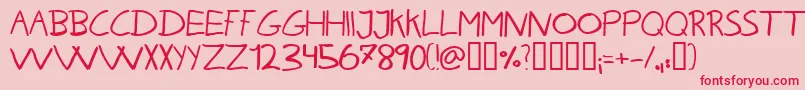 Kareh Font – Red Fonts on Pink Background