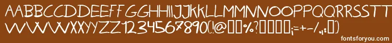 Kareh Font – White Fonts on Brown Background