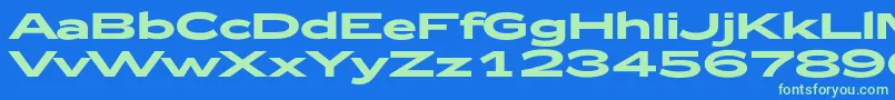 Zeppelin52Bold Font – Green Fonts on Blue Background