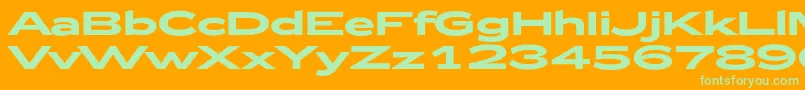 Zeppelin52Bold Font – Green Fonts on Orange Background