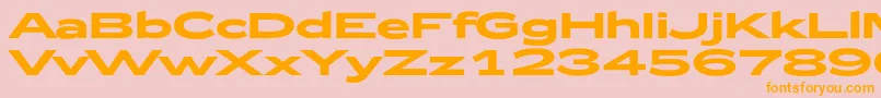 Zeppelin52Bold Font – Orange Fonts on Pink Background