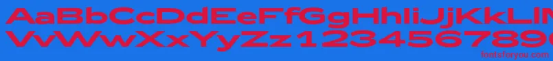 Zeppelin52Bold Font – Red Fonts on Blue Background