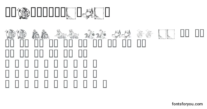 A fonte KrAHuntingWeGo – alfabeto, números, caracteres especiais