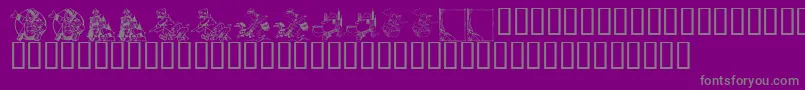 KrAHuntingWeGo Font – Gray Fonts on Purple Background