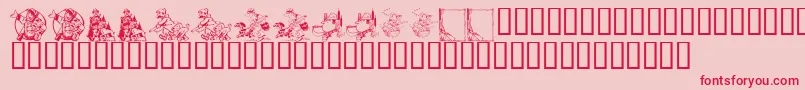 KrAHuntingWeGo Font – Red Fonts on Pink Background