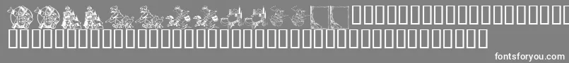 KrAHuntingWeGo Font – White Fonts on Gray Background