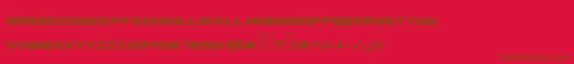 fuente Minusio – Fuentes Marrones Sobre Fondo Rojo