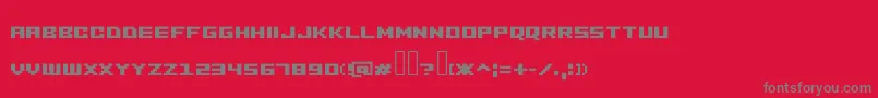 フォントMinusio – 赤い背景に灰色の文字