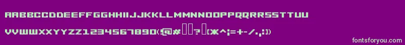 Шрифт Minusio – зелёные шрифты на фиолетовом фоне