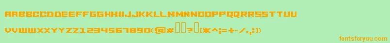 Minusio Font – Orange Fonts on Green Background